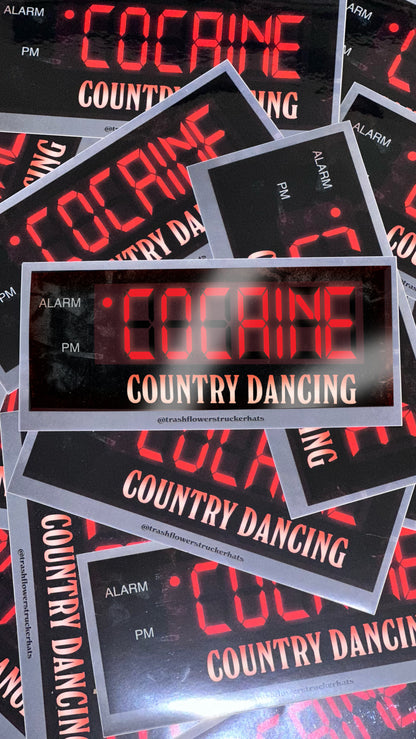 Cocaine Country Dancing Sticker