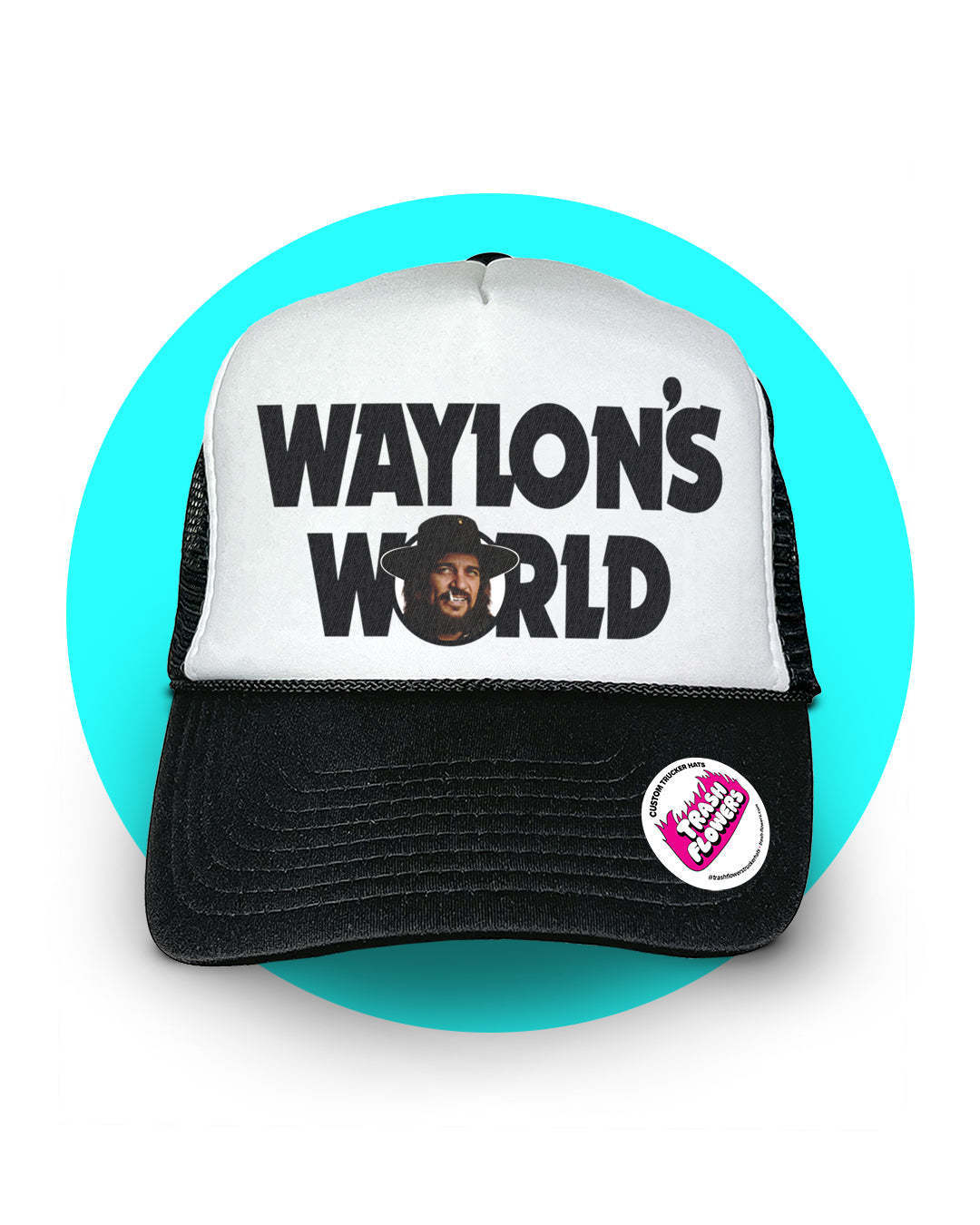 Waylon's World Trucker Hat Black