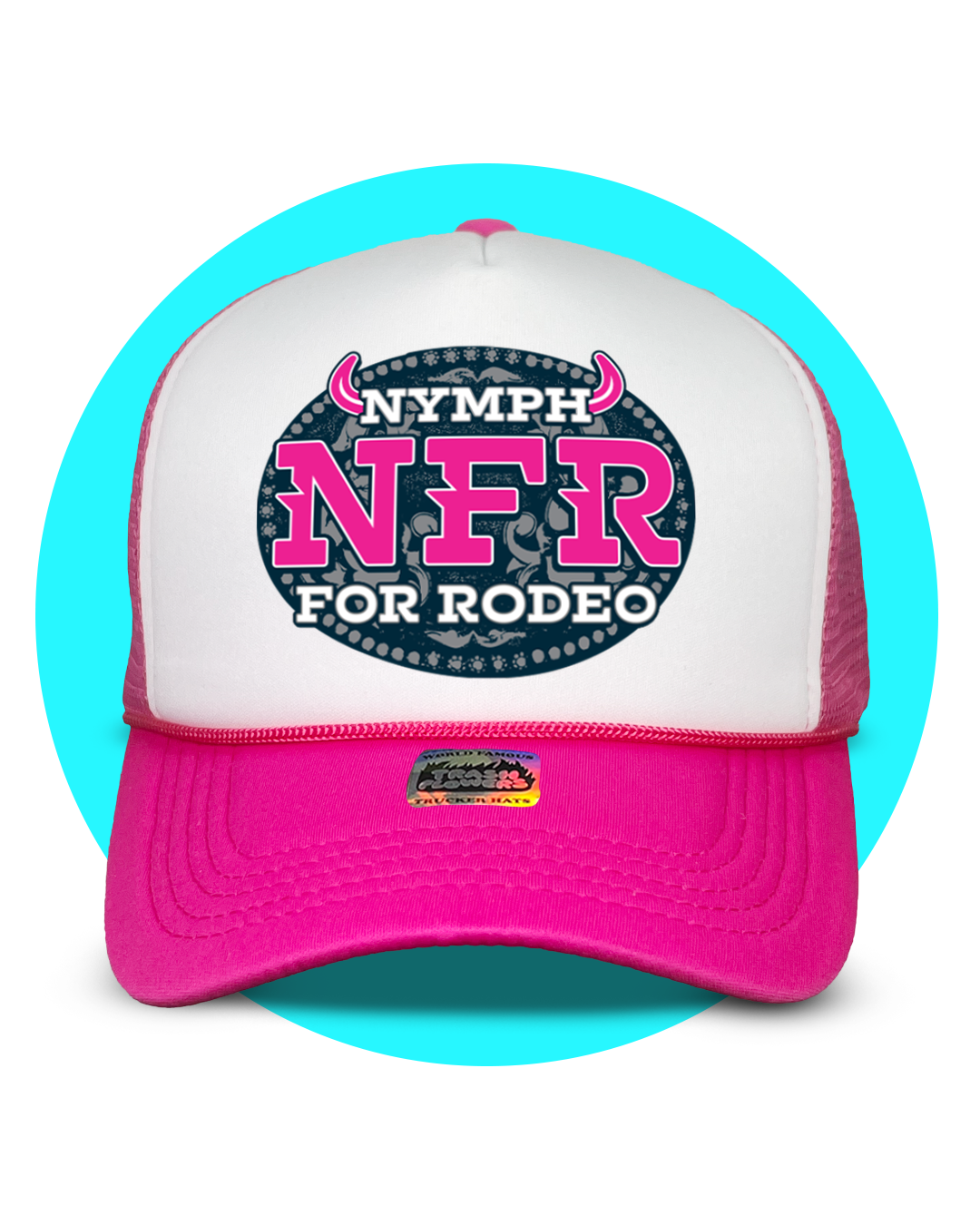 NFR Nymph for Rodeo Trucker Hat