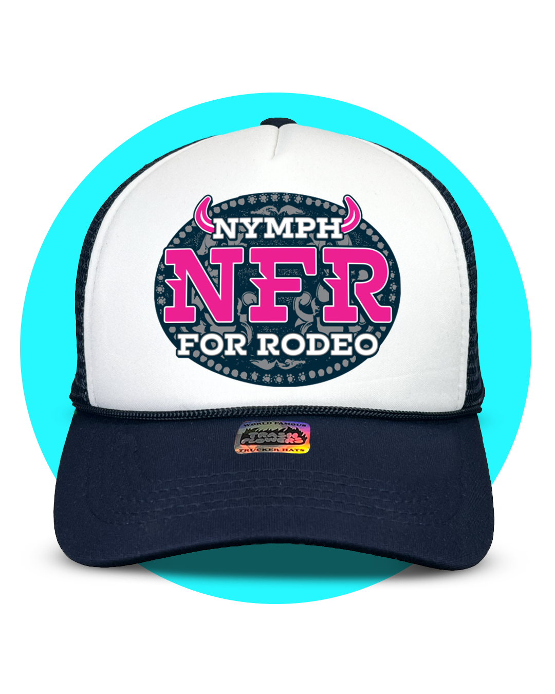 NFR Nymph for Rodeo Trucker Hat