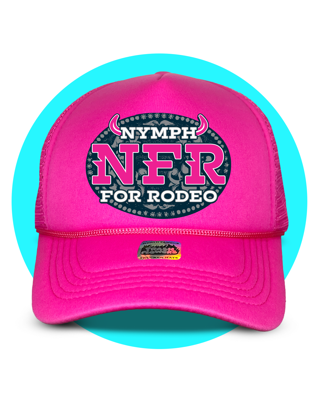 NFR Nymph for Rodeo Trucker Hat