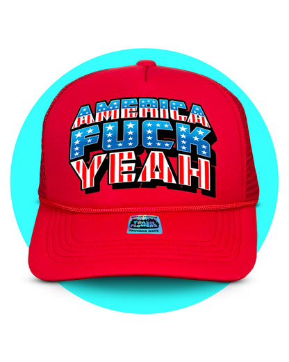 America Fuck Yeah Trucker Hat