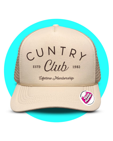 Throwback Trucker Hats Country Club Member