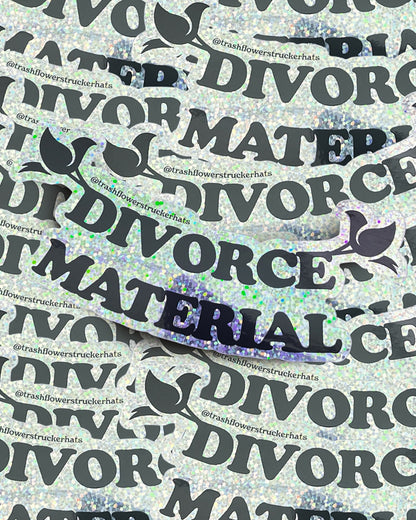 Divorce Material Glitter Sticker