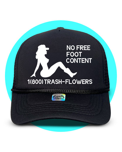 Trash-Flowers Mud Flap Trucker Hat