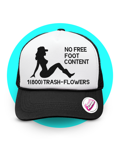 Trash-Flowers Mud Flap Trucker Hat