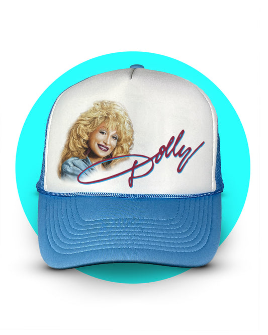 90s Dolly Parton Wig Trucker Hat